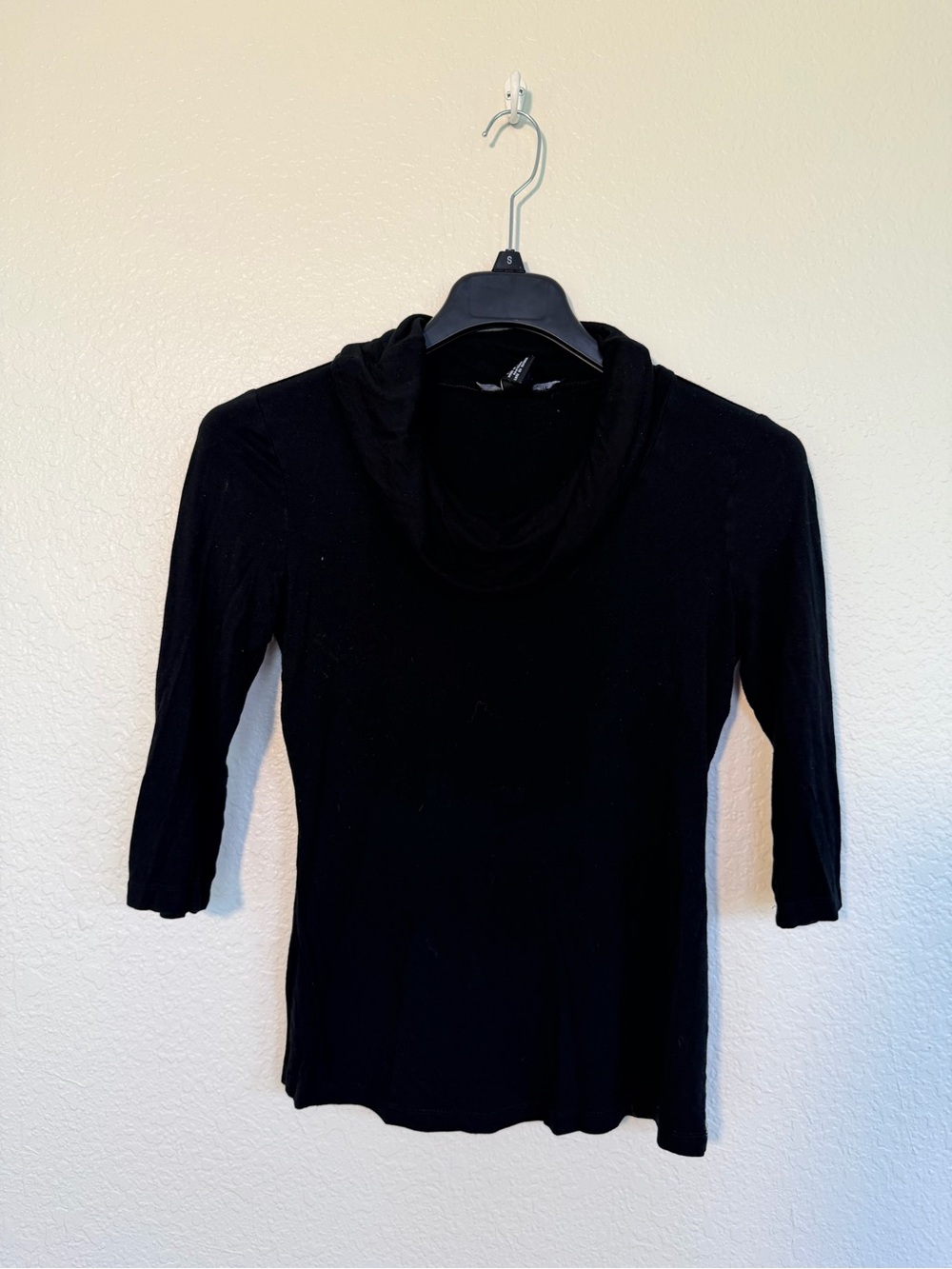 Willi Smith Black Cowl Neck Sweater